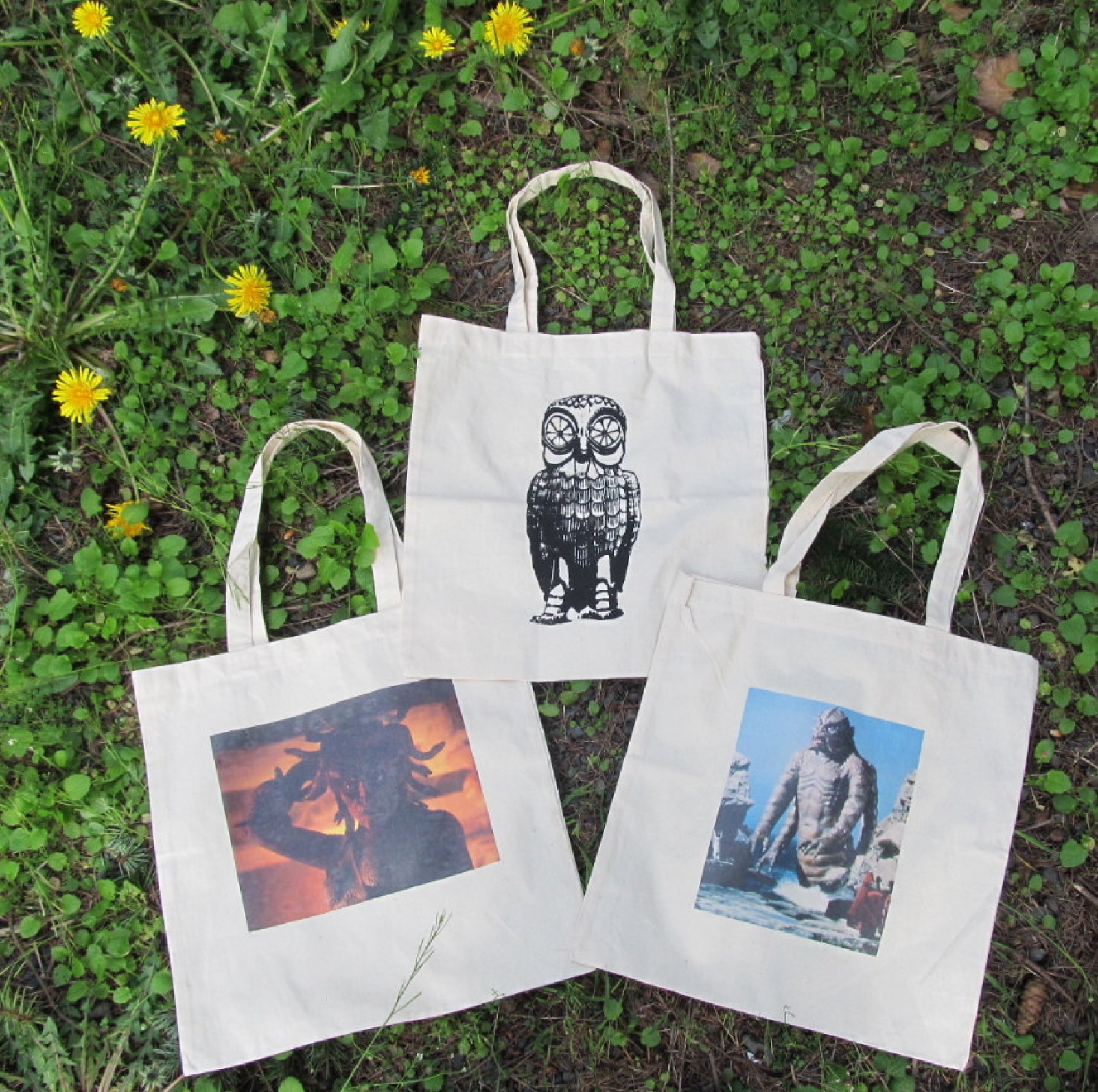 Valg Tremble Trække på Custom Print Tote Bags - Any Design You Want on Sturdy, Natural, Cotton Bags  - off white, beige, screenprint, punk, nature, anarchy prints | Hootennany!  - Screenprint Punk Patches, Shirts, Underwear, & More